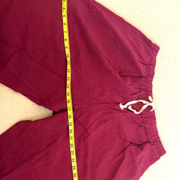 Aishang 2 Shorts Elastic Waist Linen Loose Pocket - Picture 4 of 5